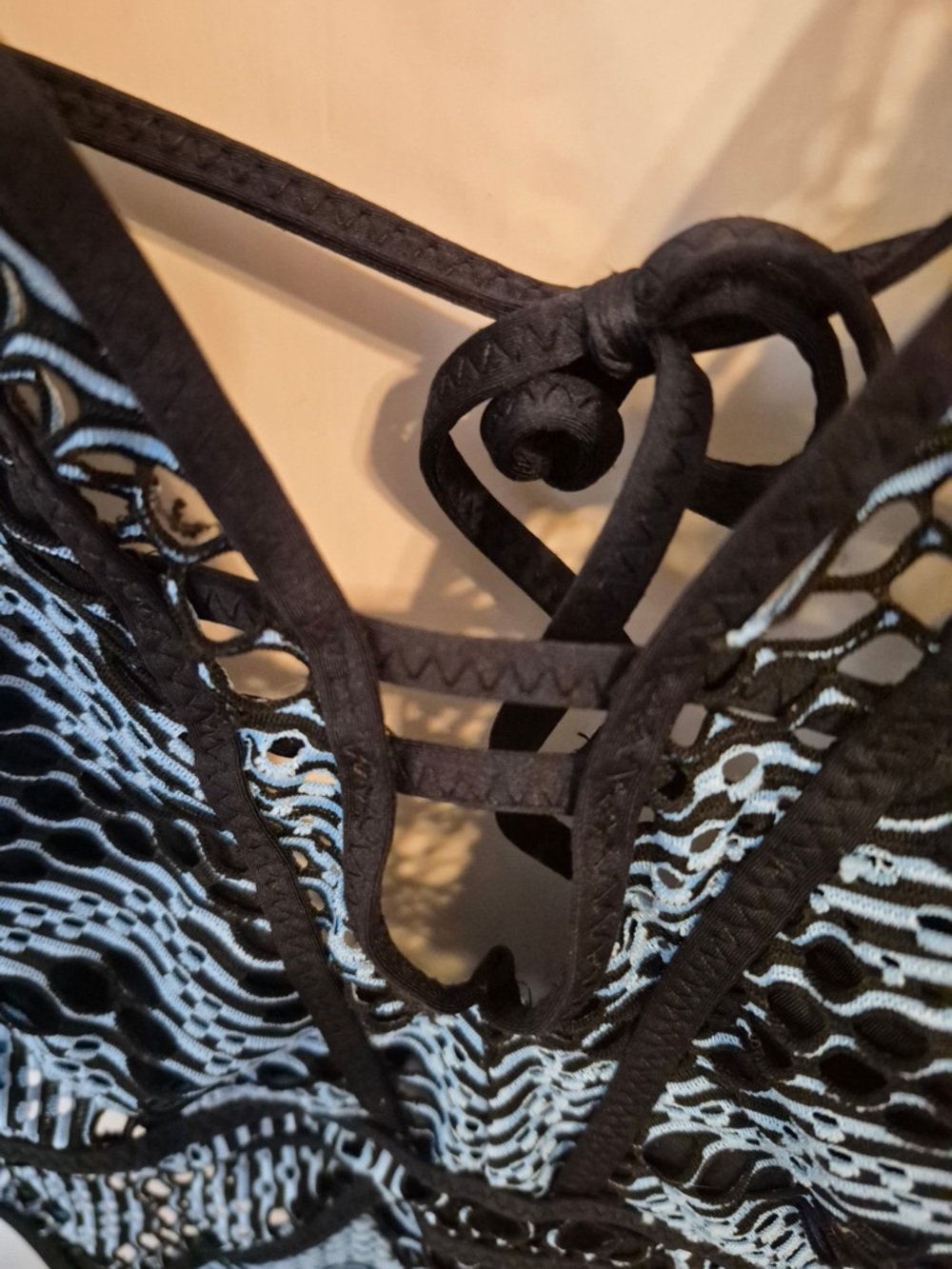 BECCA by Rebecca Virtue Reveal Plunge Crochet One-Piece Bathing Suit - Picture 7 of 11